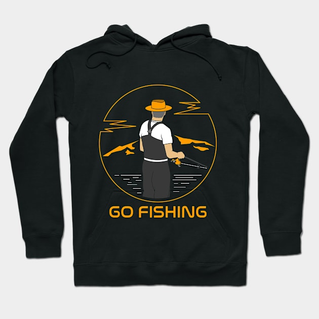 Fishing at Fishing pond Hoodie by Markus Schnabel